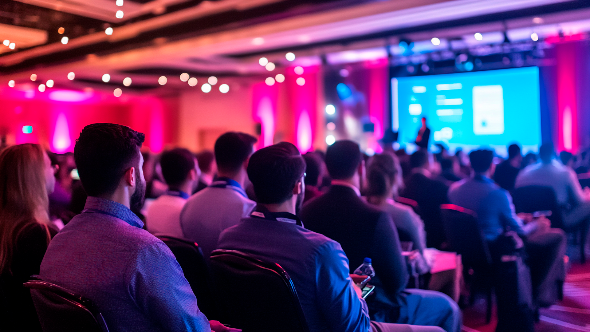 Producción de evento de lanzamiento inmobiliario con pantalla LED y presentación en vivo